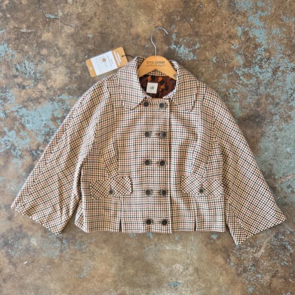 CABI Showroom Jacket Blazer Size L New Houndstooth #4678 Fall ‘24 Old Money - Picture 3 of 11